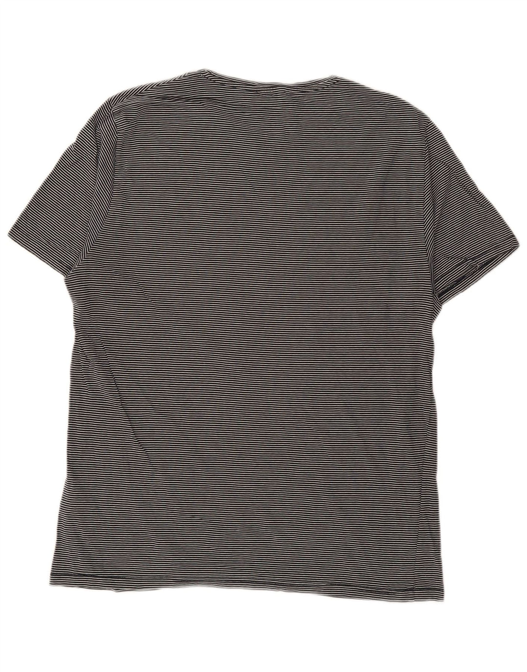 Женская футболка REISS Top UK 16, большая темно-синяя хлопковая полоска