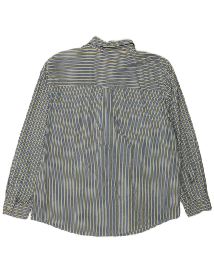 Мужская рубашка Chaps XL, классическая хлопковая синяя полоска