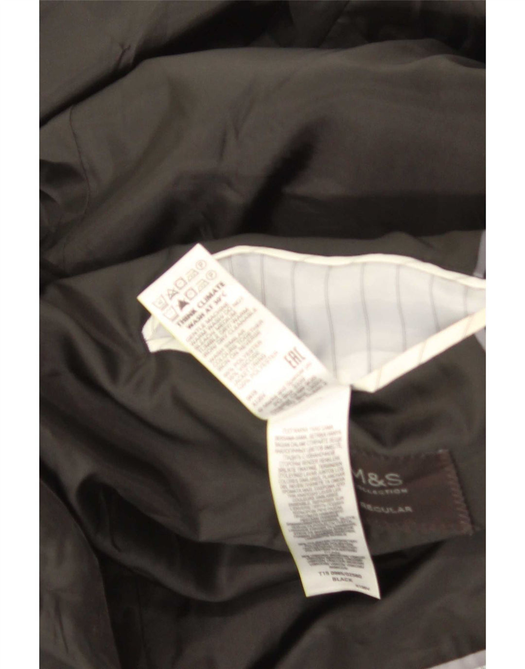 Мужской пиджак на двух пуговицах Marks & Spencer UK 46 XL, черный полиэстер
