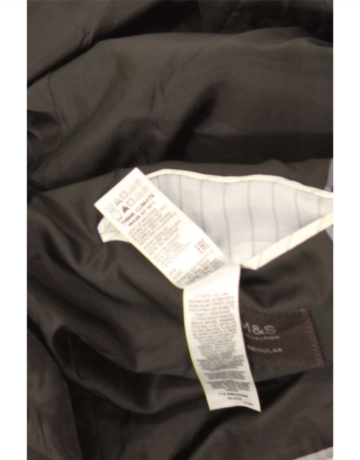 Мужской пиджак на двух пуговицах Marks & Spencer UK 46 XL, черный полиэстер