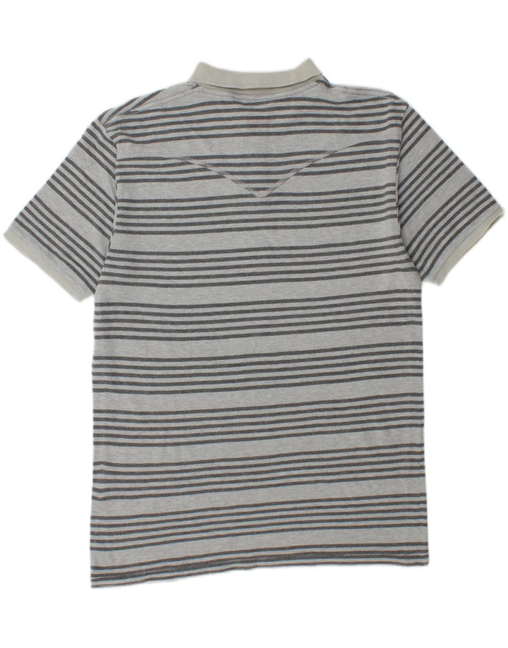 Мужская рубашка-поло LEVI'S, хлопковая синяя полоска среднего размера