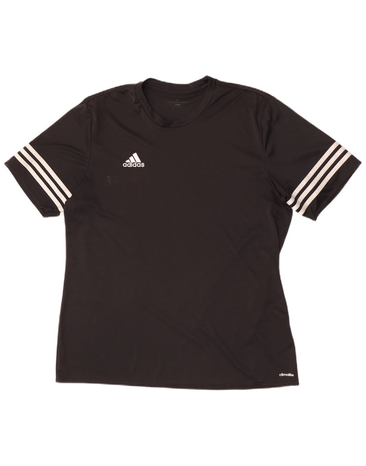 Мужская футболка Adidas Climalite, большой черный полиэстер