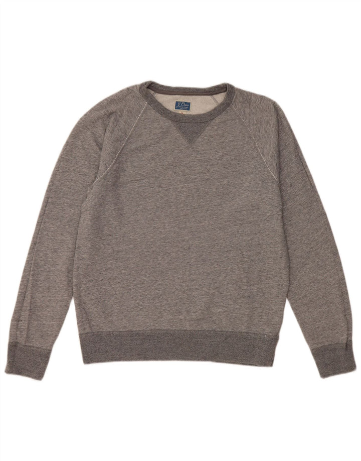Женский свитер оверсайз J. CREW, размер UK 10, маленький, серый, хлопок