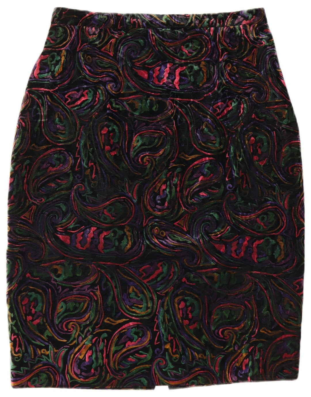 ВИНТАЖНЫЙ комплект женской юбки из 2 предметов на 1 пуговице, Великобритания 12, средний W32, разноцветный