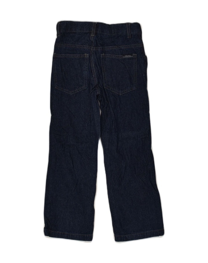 NAUTICA Girls Wide Leg Jeans 5-6 Years W24 L20  Navy Blue Cotton | Vintage Nautica | Thrift | Second-Hand Nautica | Used Clothing | Messina Hembry 