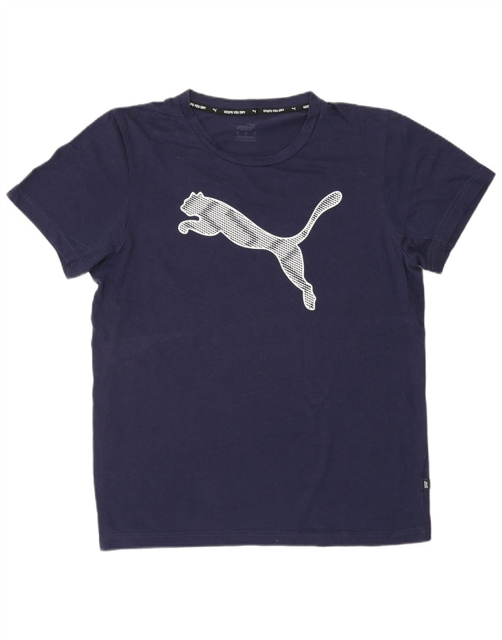 Мужская футболка с рисунком PUMA, средний темно-синий