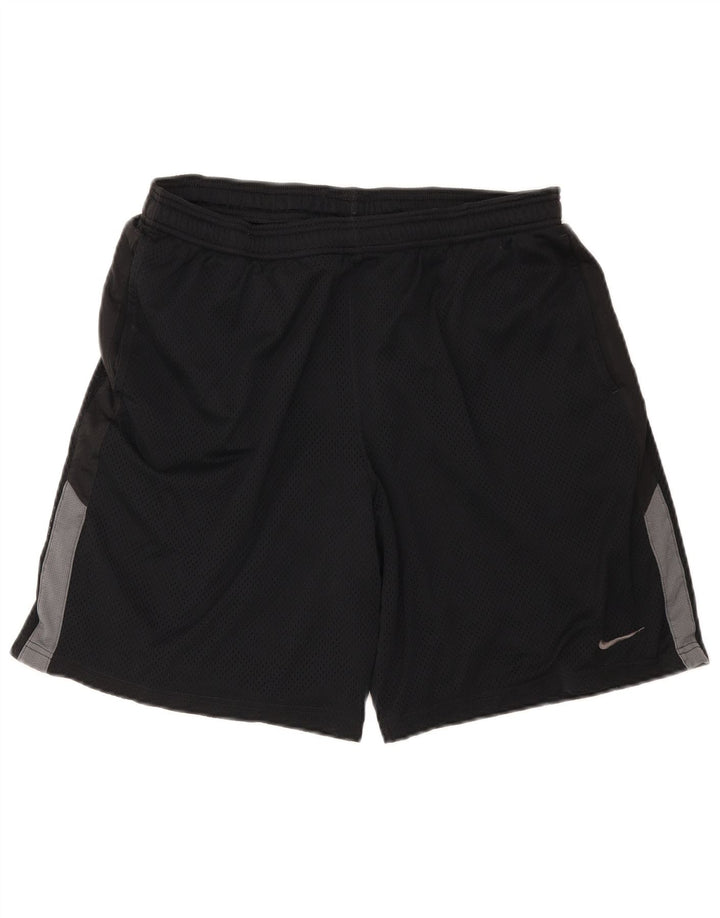 Мужские спортивные шорты Nike Dri Fit XL, черные, полиэстер с цветными блоками
