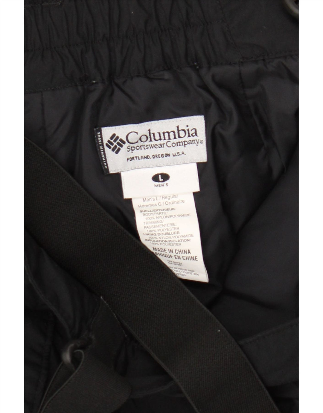 Мужские лыжные брюки Columbia, большие черные нейлоновые комбинезоны