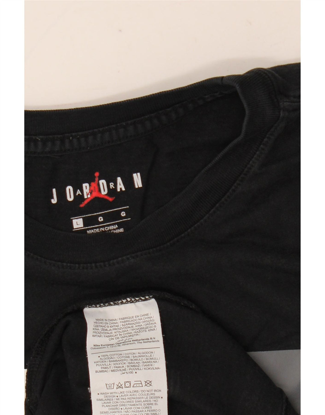 Мужская футболка с рисунком Jordan, большой черный хлопок