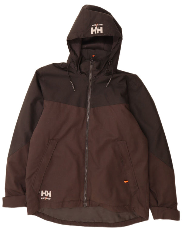 Мужская ветровка с рисунком Helly Hansen UK 40, большая коричневая с цветными блоками