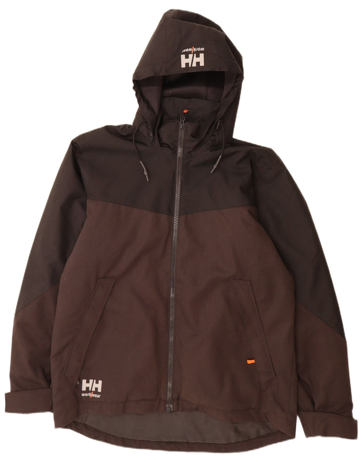 Мужская ветровка с рисунком Helly Hansen UK 40, большая коричневая с цветными блоками