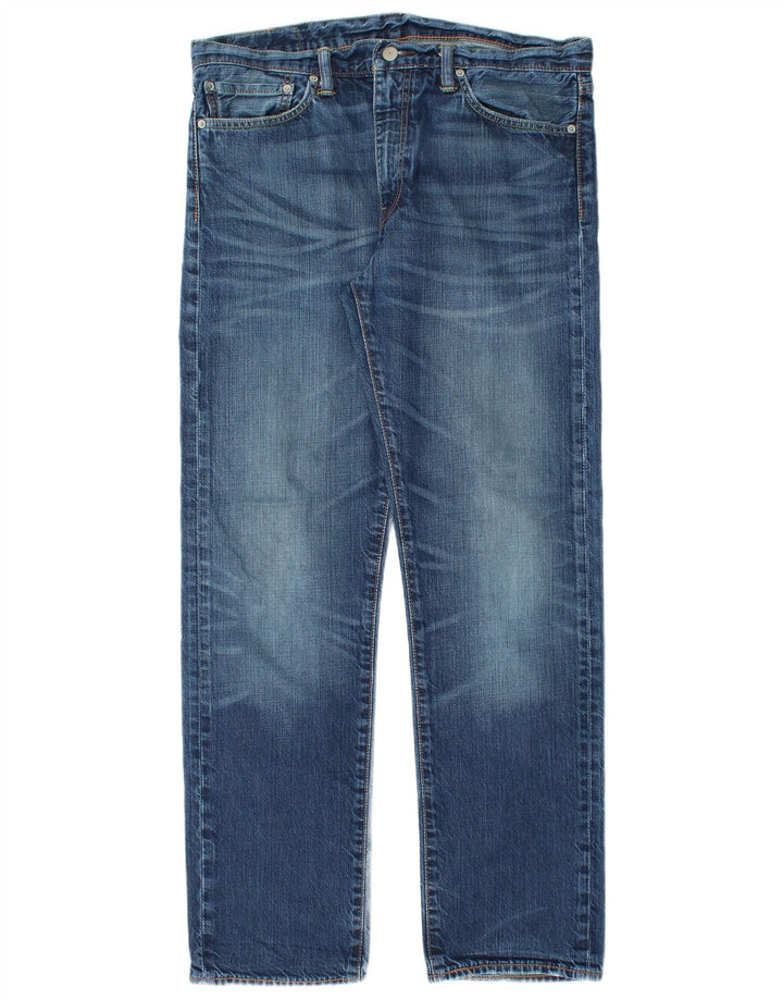 Мужские прямые джинсы Levi's 504 W34 L32 синие, хлопок