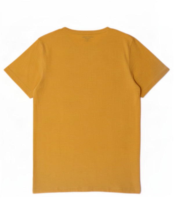 Мужская футболка Jack & Jones Top XS, желтый хлопок с крапинками