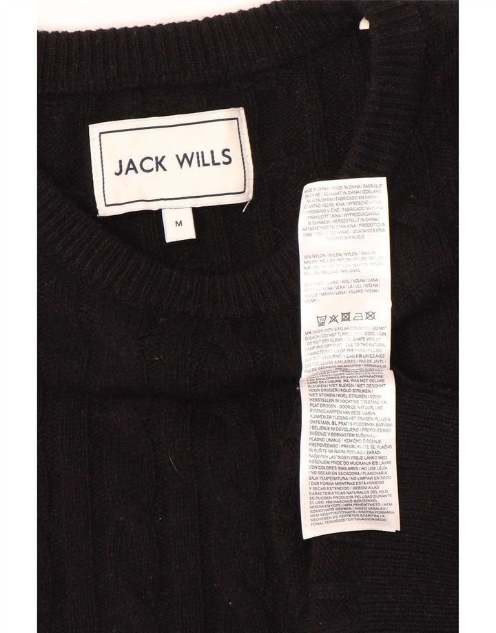 Мужской джемпер с вырезом «лодочка» Jack Wills, средний черный нейлоновый свитер