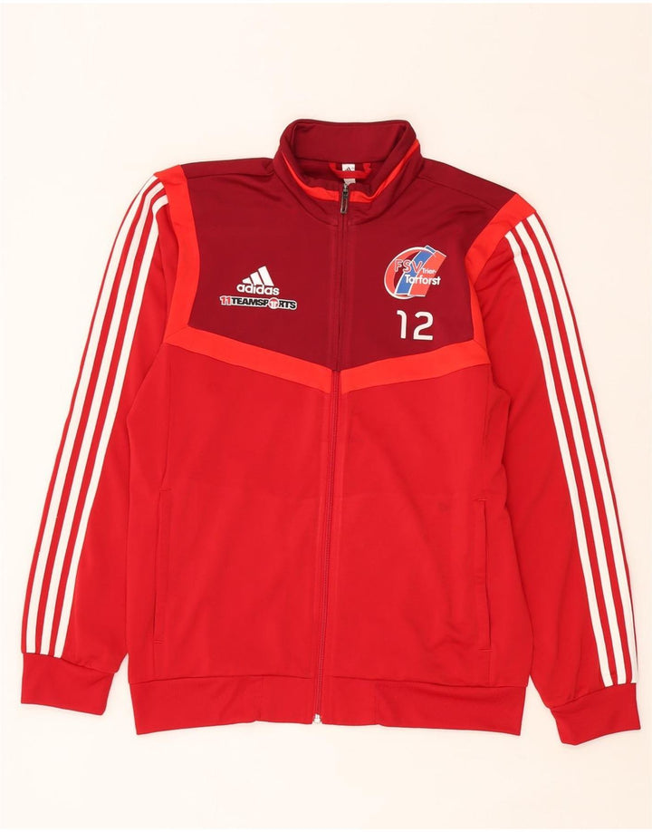 Adidas Mens FSV Trier-Tarforst Graphic Tracksuit Top Jacket Medium Red