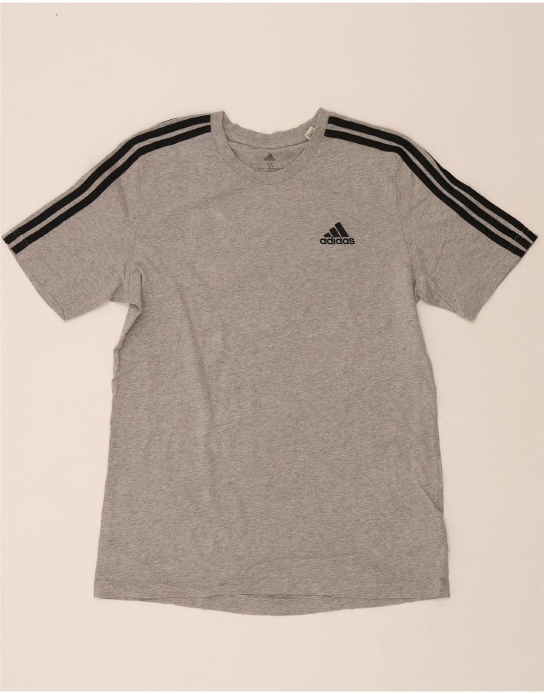 ADIDAS Mens T-Shirt Top Medium Grey Cotton Vintage Adidas and Second-Hand Adidas from Messina Hembry 