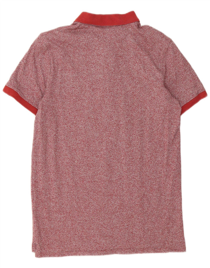 SELECTED Mens Polo Shirt Medium Red Cotton