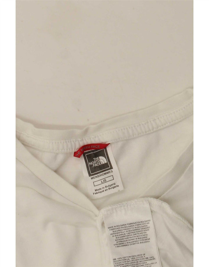 Мужская футболка The North Face, большой белый хлопковый топ