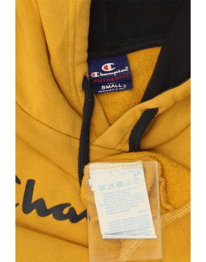Мужской джемпер с капюшоном CHAMPION с рисунком, маленький желтый, хлопок