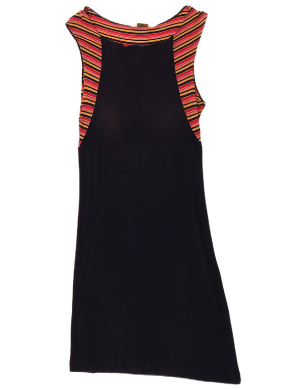 Женское платье макси с абстрактным узором Missoni UK 4 XS, темно-синее хлопковое платье в полоску