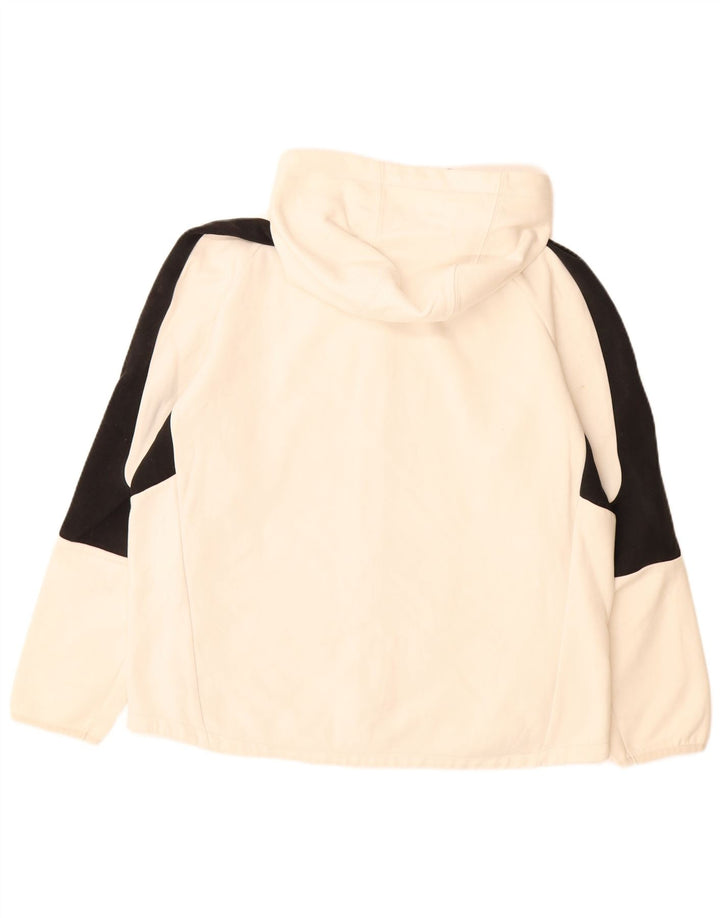 Мужской свитер с капюшоном на молнии PUMA XL Off White, хлопок с цветными блоками