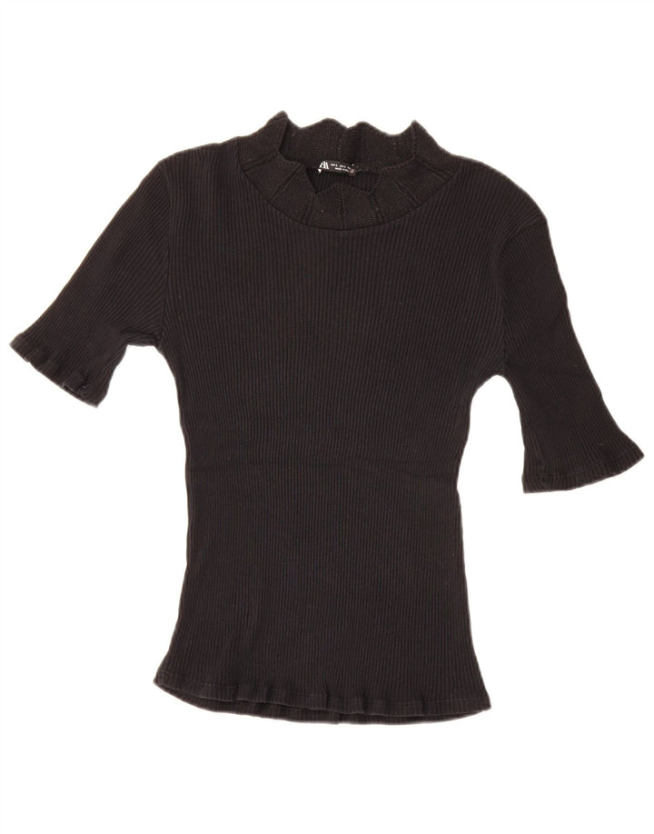 Женская футболка Zara Top UK 14, большая черная
