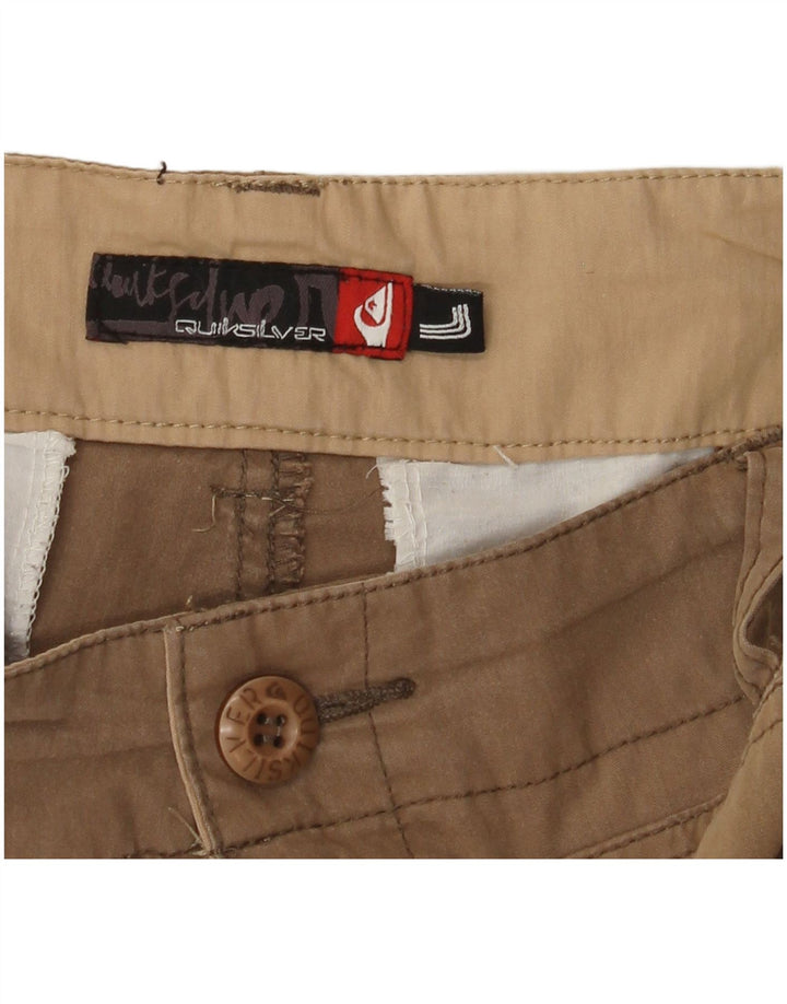 QUIKSILVER Mens Cargo Shorts Large W34  Brown Cotton