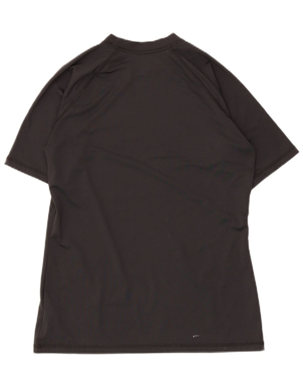 Женская футболка с рисунком Nike Dri Fit Top UK 12, средний черный полиэстер