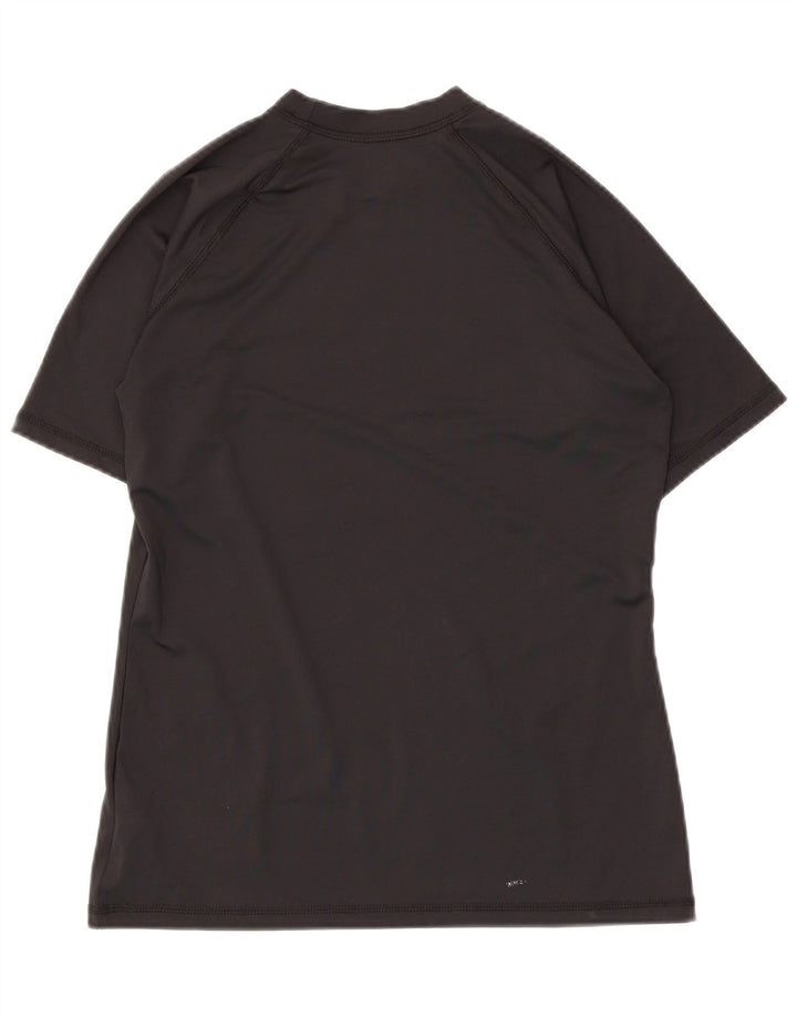 Женская футболка с рисунком Nike Dri Fit Top UK 12, средний черный полиэстер