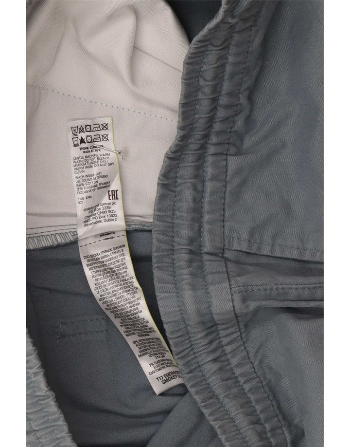 Мужские шорты чинос Marks & Spencer W34, большие синие, хлопок