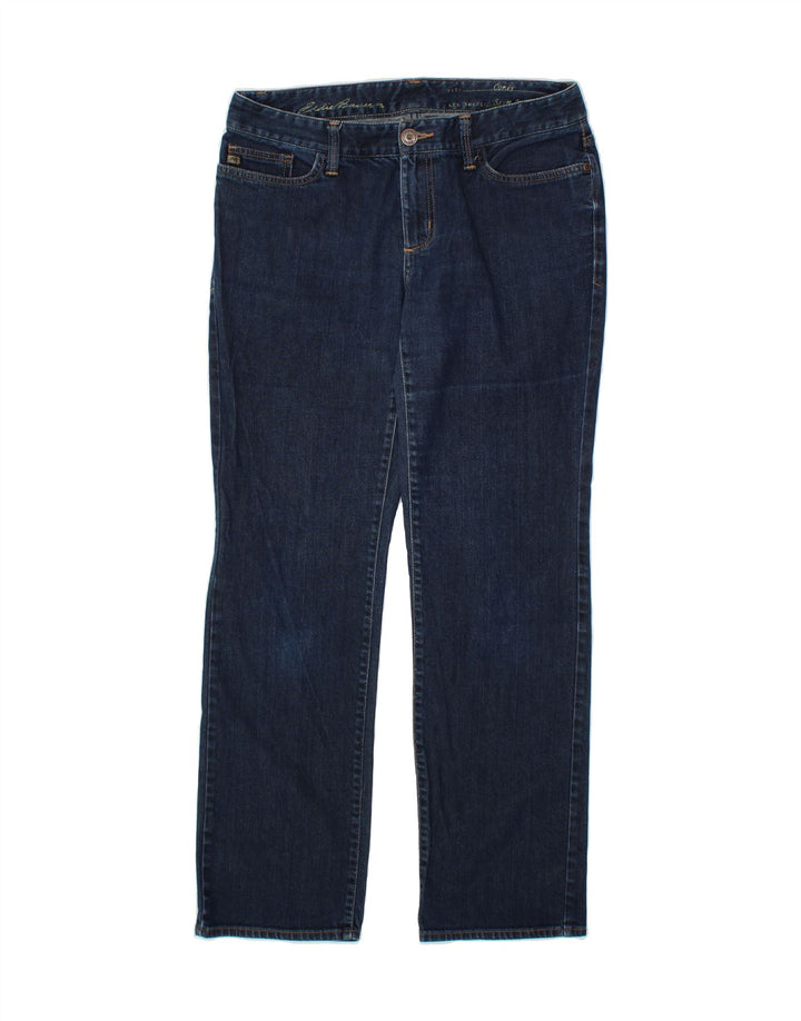 EDDIE BAUER Womens Curvy Slim Straight Jeans US 8 Medium W30 L32 Navy Blue Vintage Eddie Bauer and Second-Hand Eddie Bauer from Messina Hembry 