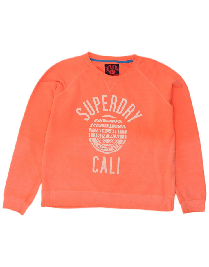 SUPERDRY Женский свитер с рисунком UK 16, большой оранжевый