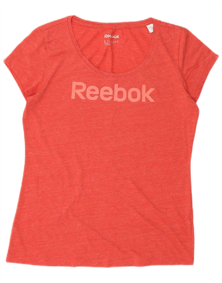 Женская футболка с рисунком Reebok Top UK 14, большая красная
