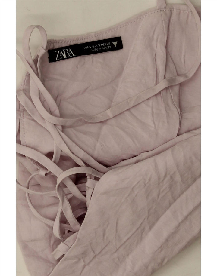 Женский укороченный корсет Zara UK 8, маленький фиолетовый модал