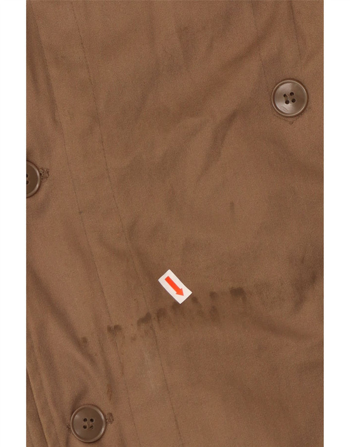 ВИНТАЖНАЯ Мужская куртка-парка из шерпы с капюшоном, Великобритания 42 XL, коричневый хлопок