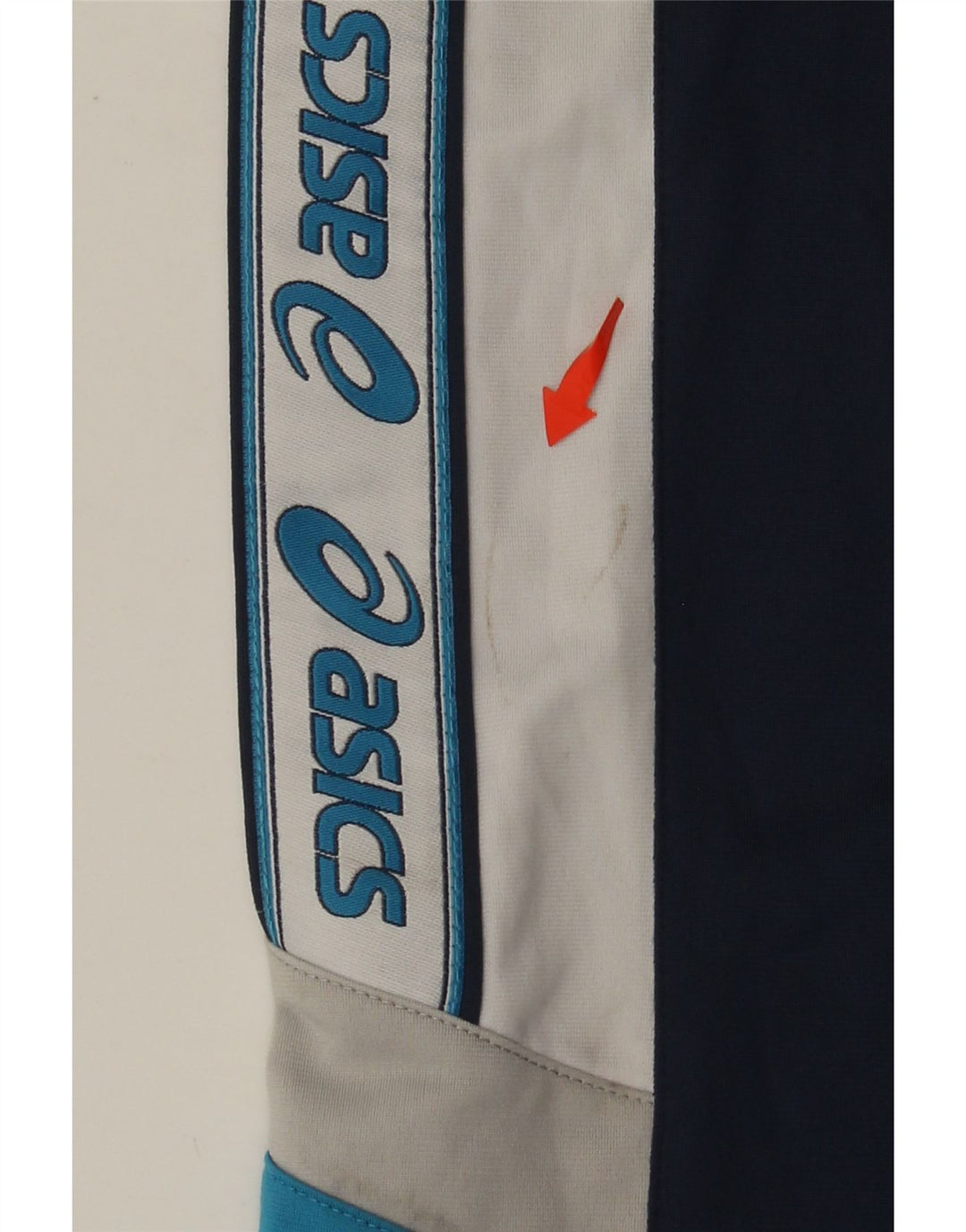 Мужские спортивные брюки ASICS с графическим рисунком, средние, темно-синие, с цветными блоками