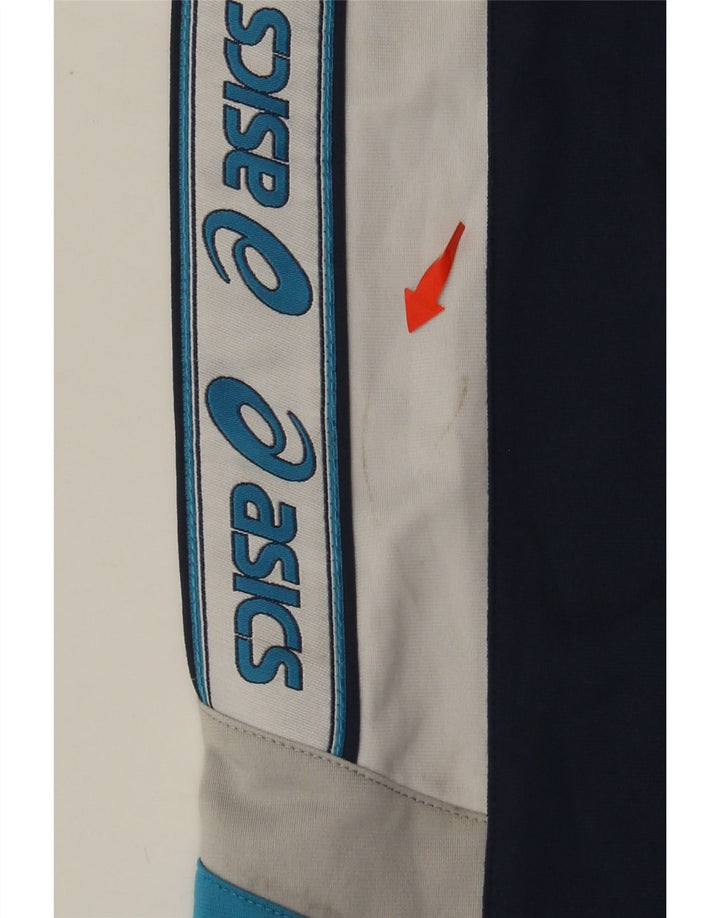 Мужские спортивные брюки ASICS с графическим рисунком, средние, темно-синие, с цветными блоками