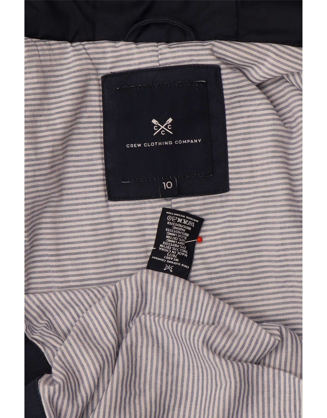 Crew Clothing Женская оверсайз-парка с капюшоном UK 10, маленькая, темно-синяя