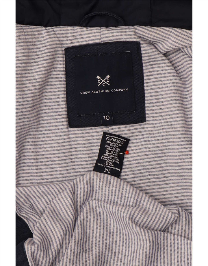 Crew Clothing Женская оверсайз-парка с капюшоном UK 10, маленькая, темно-синяя