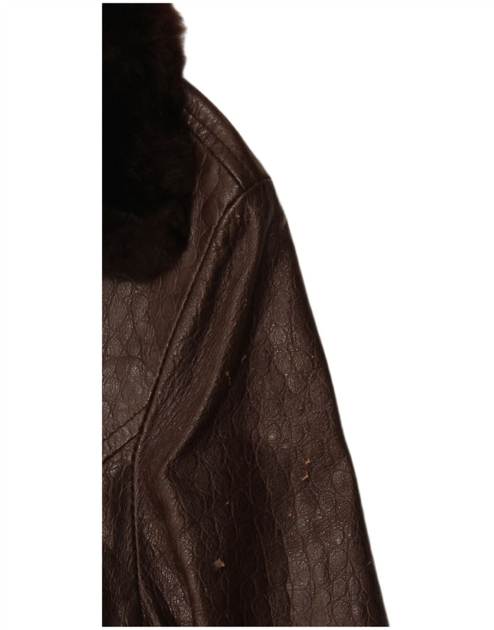 Винтажная женская кожаная куртка IT 42 Medium Brown Leather