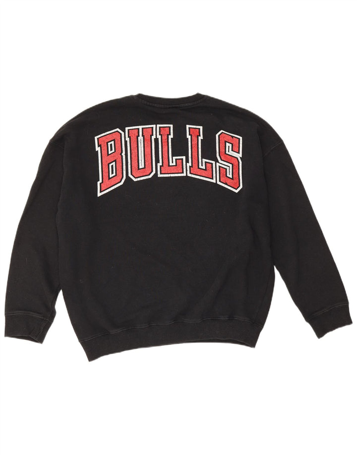 Мужской джемпер большого размера с графикой NBA Chicago Bulls, маленький черный