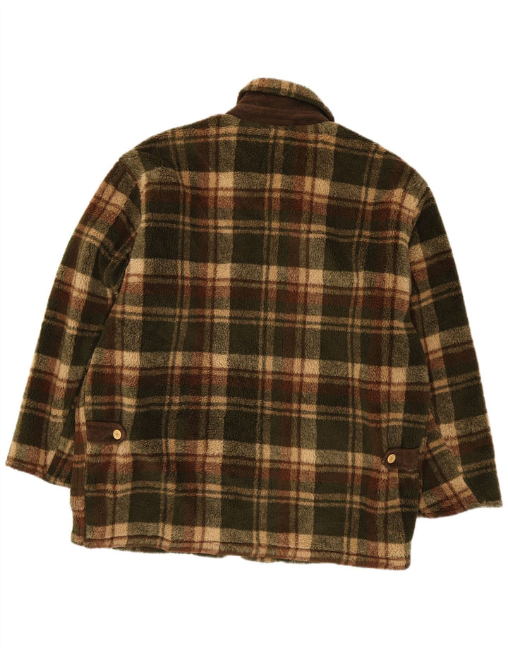 Мужская флисовая куртка Bailo UK 42 XL, полиэстер в зеленую клетку