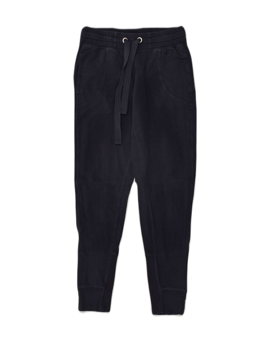CHAMPION Womens Tracksuit Trousers Joggers UK 6 XS Navy Blue Cotton | Vintage Champion | Thrift | Second-Hand Champion | Used Clothing | Messina Hembry 