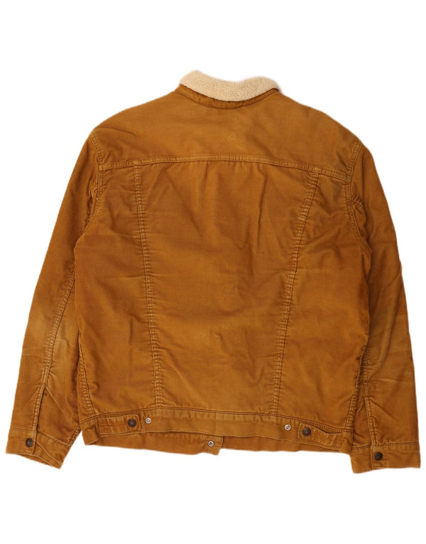 Мужская вельветовая куртка Levi's из шерпа UK 42 XL Коричневый хлопок