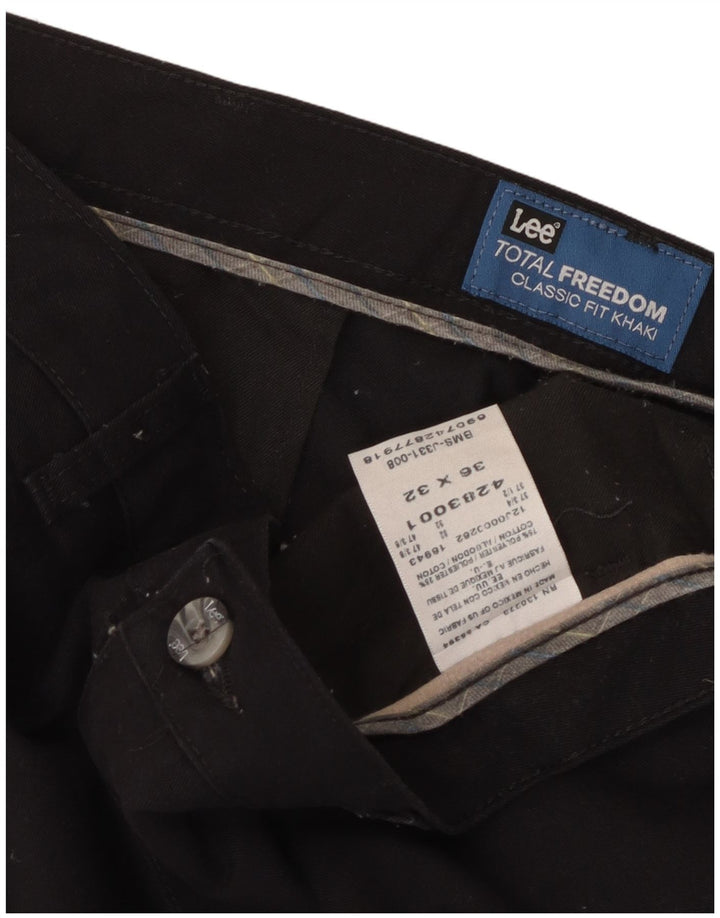 Мужские прямые брюки-чиносы LEE Total Freedom Classic Fit W36 L32 черные