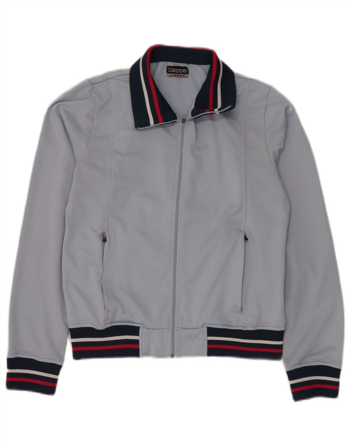 Женский спортивный костюм KAPPA, верхняя куртка UK 14, большой синий полиэстер с цветными блоками