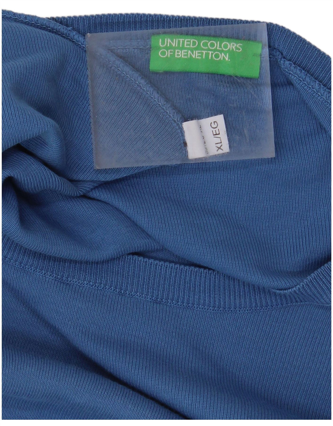 Мужской свитер BENETTON с круглым вырезом XL, синий
