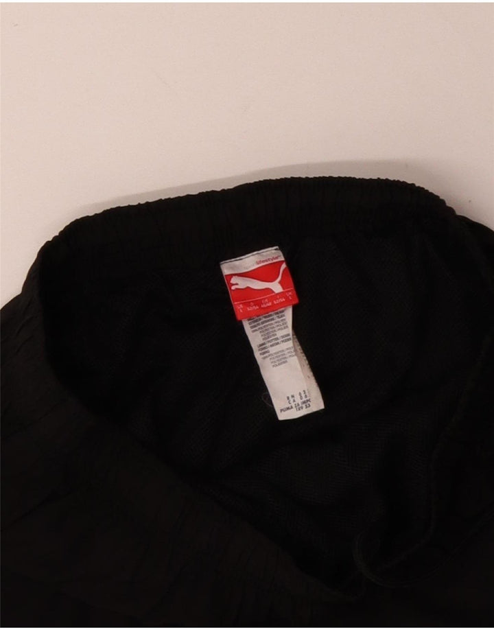 Мужские спортивные брюки-капри с рисунком PUMA, большие черные полиэстеровые брюки