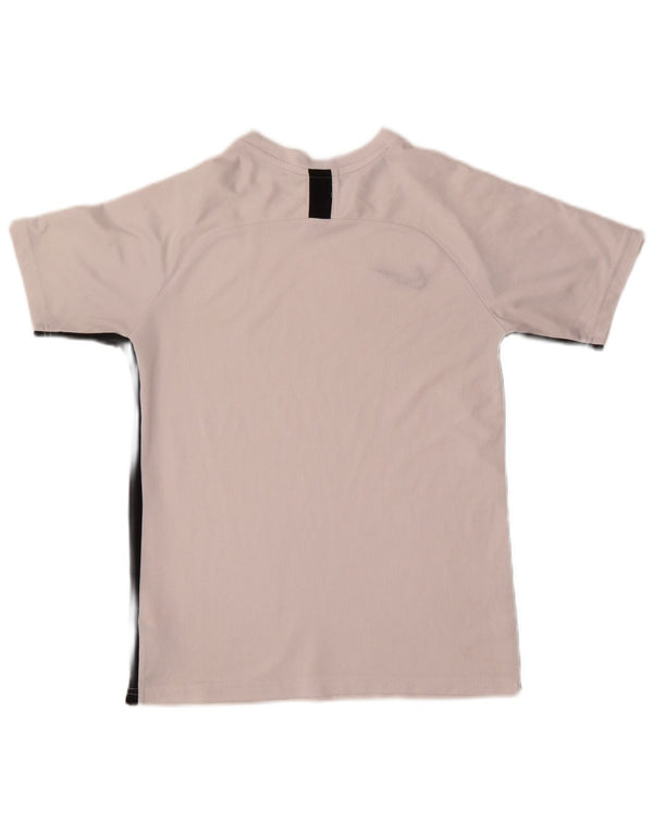 Футболка Nike Dri Fit для мальчиков, топ 13–14 лет, XL, белый полиэстер с цветными блоками