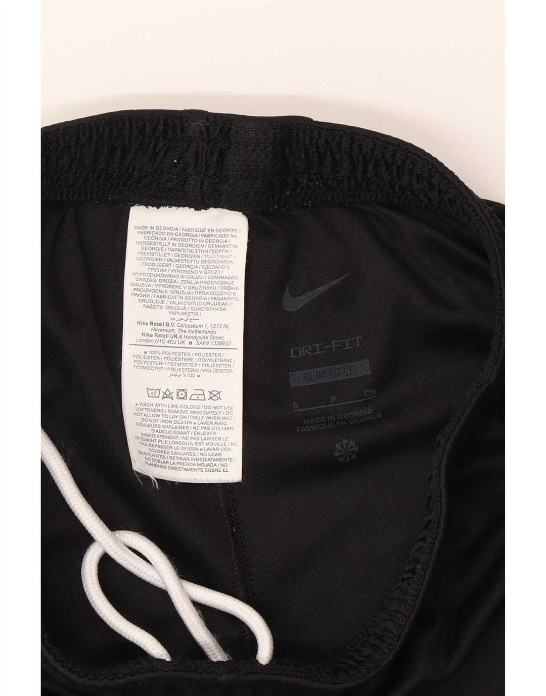 Мужские спортивные шорты Nike Slim Fit, маленькие черные из полиэстера